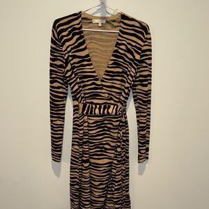 Hobb london Zadie Zebra-Stripe Wrap Dress